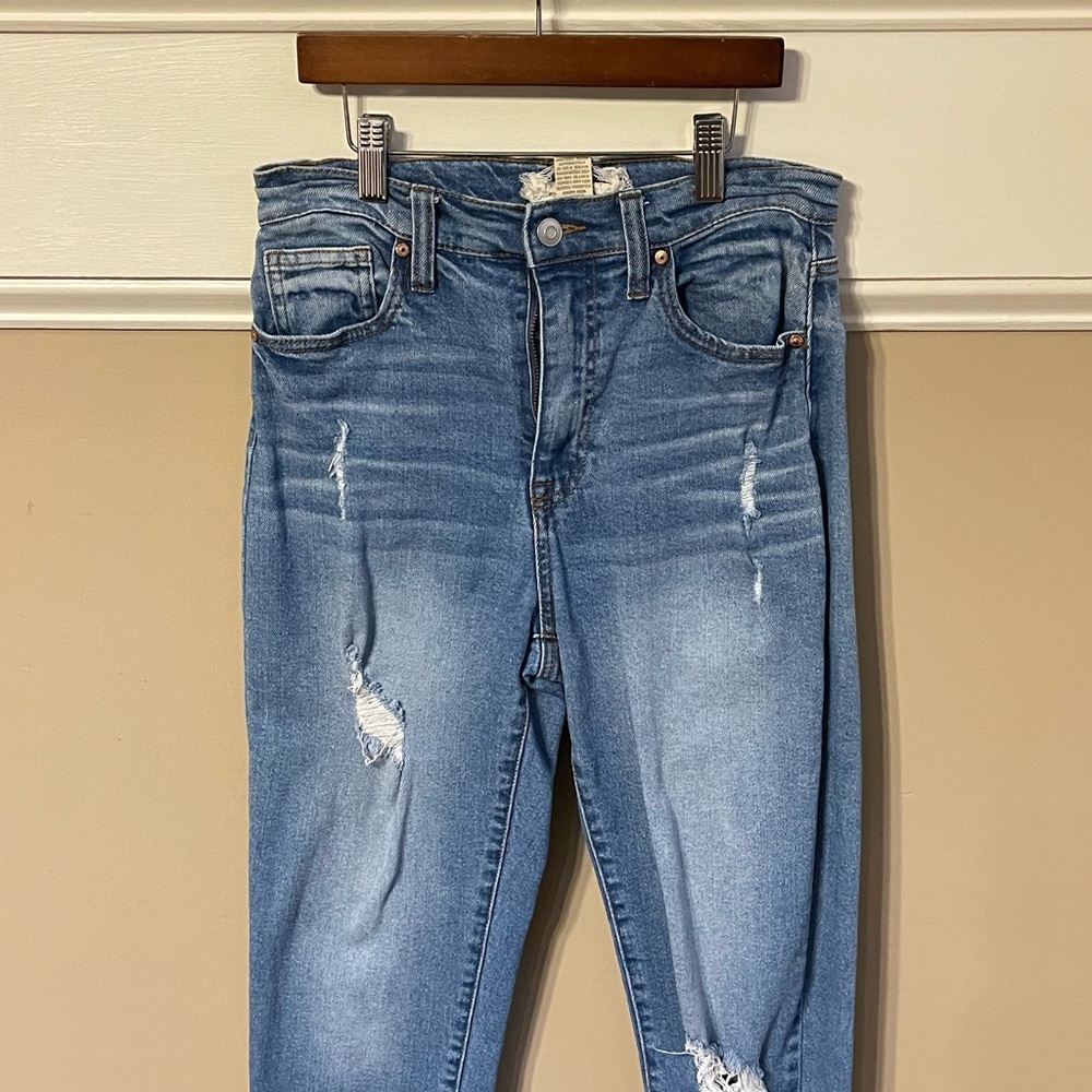 Altar'd State Blue Skinny Jeans Distressed Style